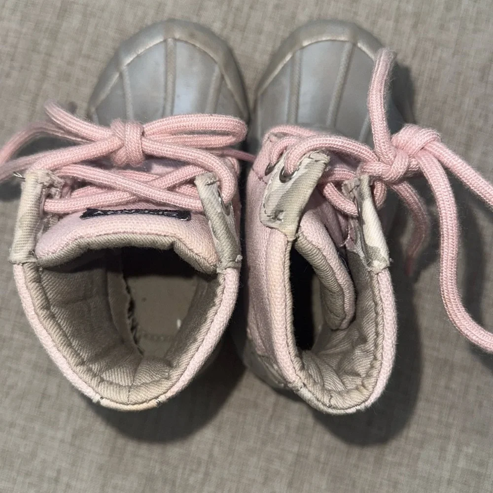 Sperry Duck Boots Waterproof sparkle Toddler Girls size 6 rain waterproof‎